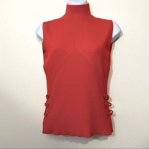 Karen Millen Ladies Size 2 Salmon Color Sleeveless Top